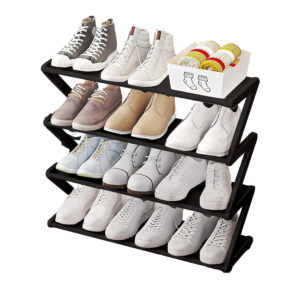 4 Tier Shoe Rack Storage Organizer Shelf Stand Shelves Shoe Storage