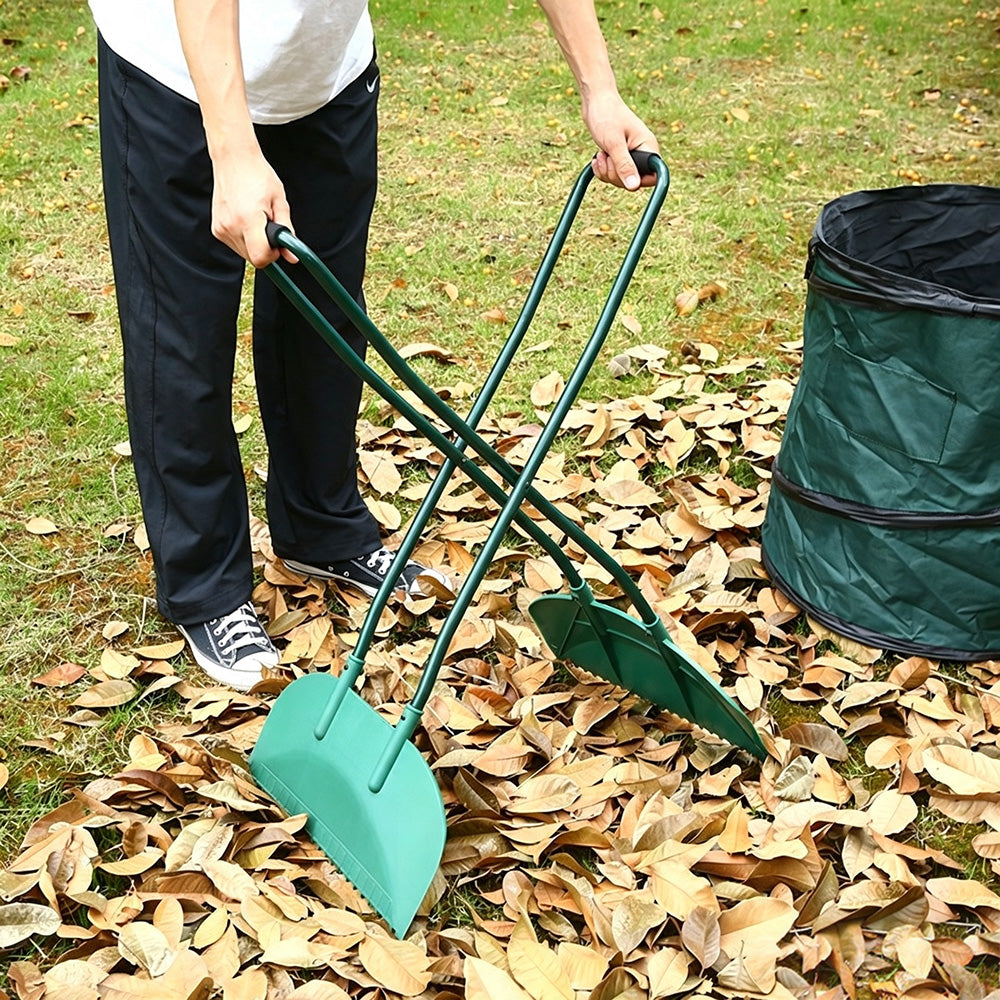 Stainless Steel Wide Leaf Grabber Rake for Garden Lawn and Park