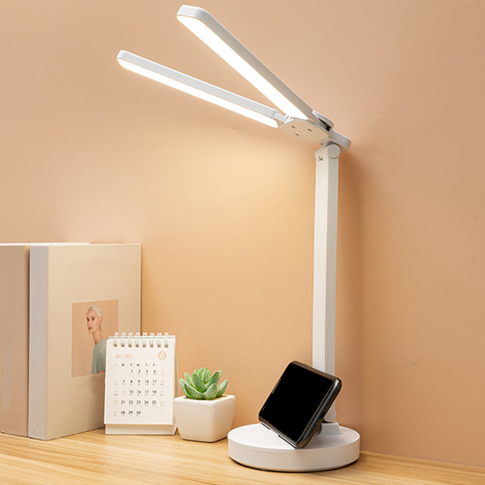 Double Head LED Foldable Touch Control Desk Light