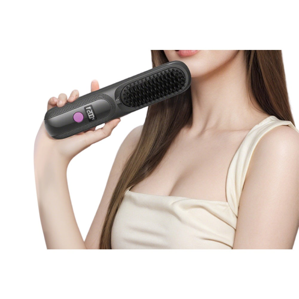 Portable Rechargeable Wireless Hair Straightener Comb