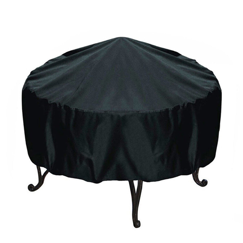 Outdoor Round Fire Pit Cover Waterproof Oxford Protector for Patio Use