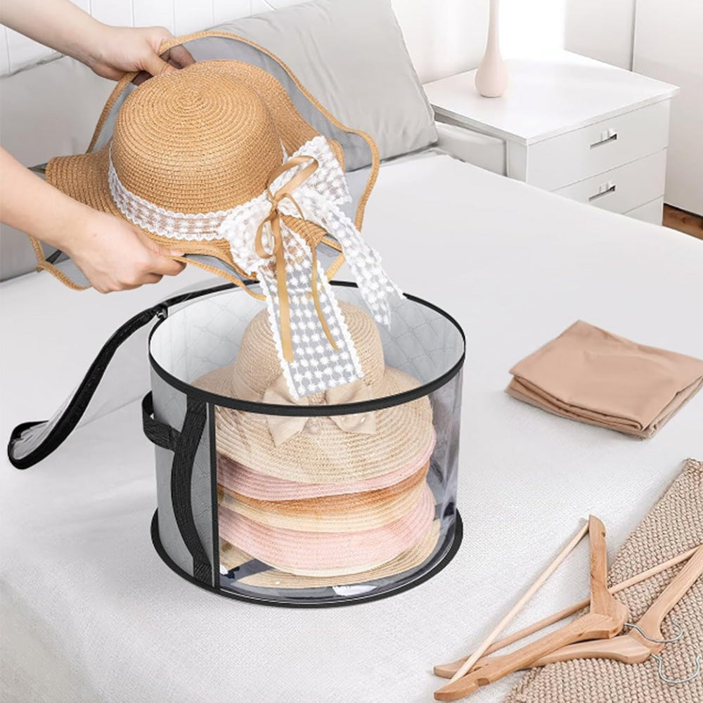 2Pcs Oversized Hat Storage Bag Wide Brims Hat Case for Women Closet