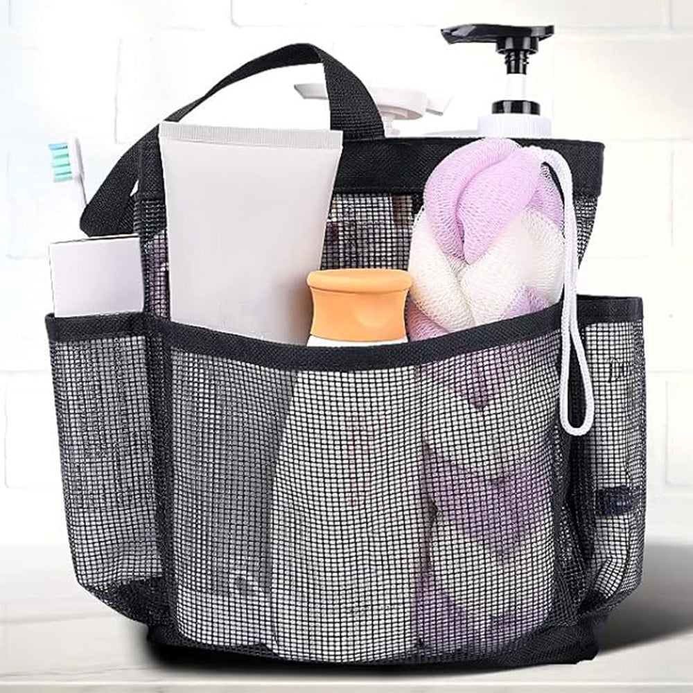 Mesh Shower Caddy Bag Hanging Toiletry Organizer For Travel And Gym