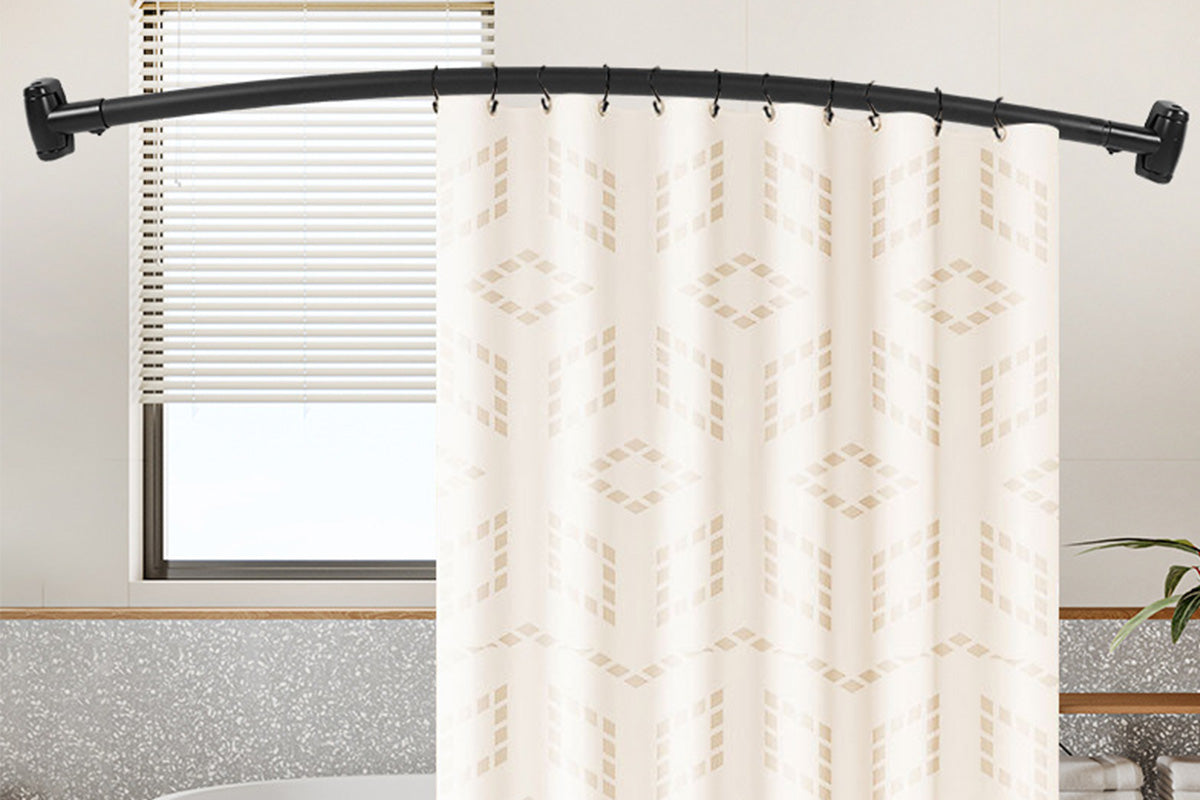 Curved Shower Curtain Rod Stainless Steel Shower Rods for Bathroom Bathtub