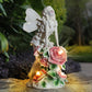 Solar Powered Angel Figurine Waterproof Resin Statue Light