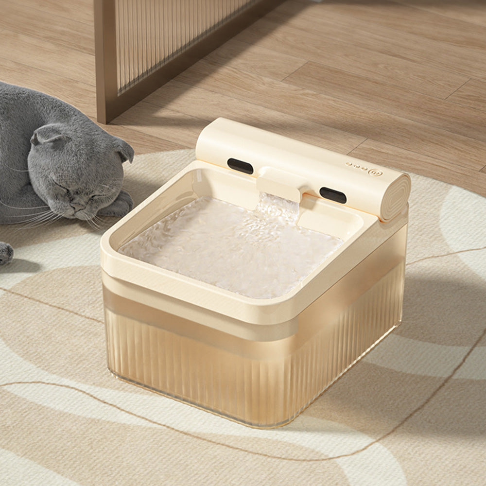 4L Automatic Cat Water Fountain Rechargeable Pet Drinking Dispenser with Sensor Mode