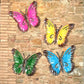 10Pcs 11x9CM Colorful Metal Butterfly Wall Decor Outdoor Lawn Art Metal Decoration