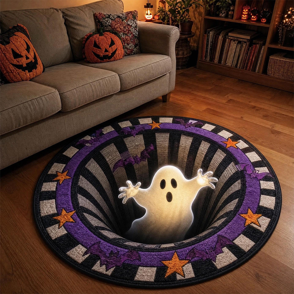 3D Round Non Slip Soft Halloween Rug for Living Room Bedroom-Style 3