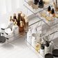 2-Tier Rotatable Pull-Out Storage Rack Kitchen Spice Organizer