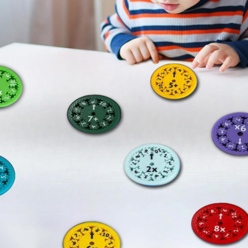 9Pcs Math Facts Fidget Spinners Addition Subtraction Game Educational Toy