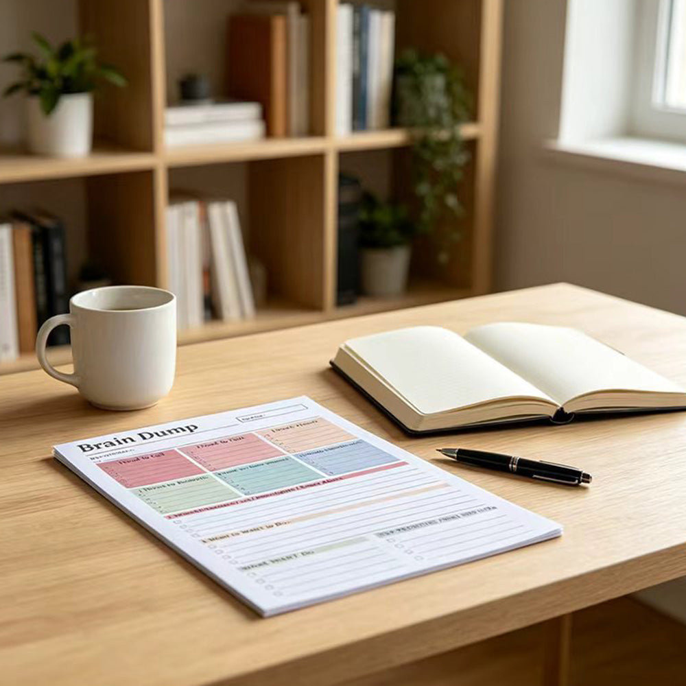 Brain Dump Notepad Planner Notebook for Students Teachers and Office Staff