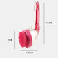 2Pcs Silicone Bath Brush with Long Handle and Shampoo Dispenser Gentle Massage