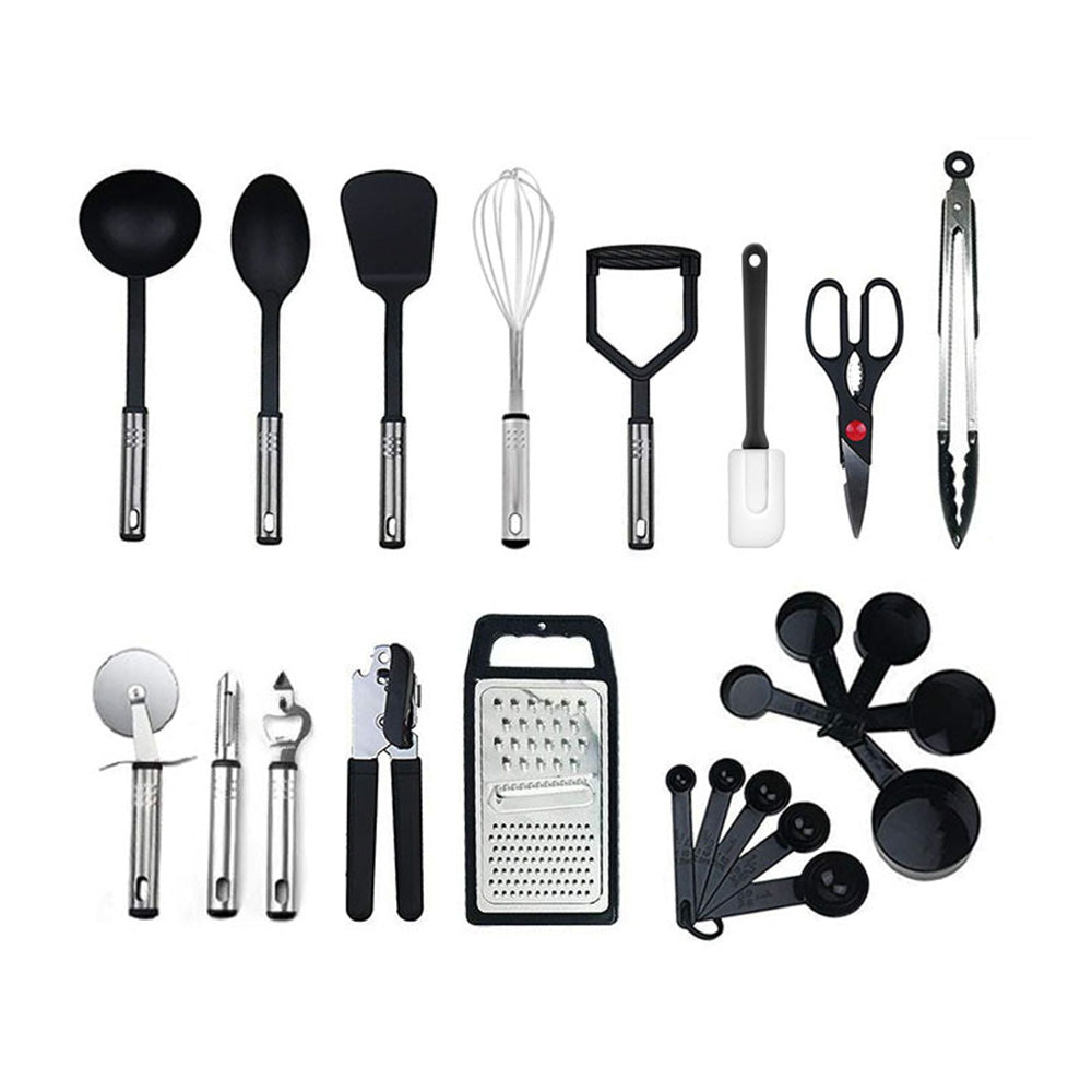 23Pcs Cooking Utensil Set Stainless Steel Heat Resistant Kitchen Gadget Tools