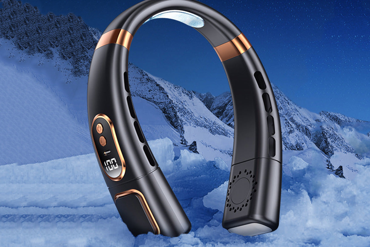 Neck Air Conditioner Wearable Personal Fan Neck Fan With Cooling Plate