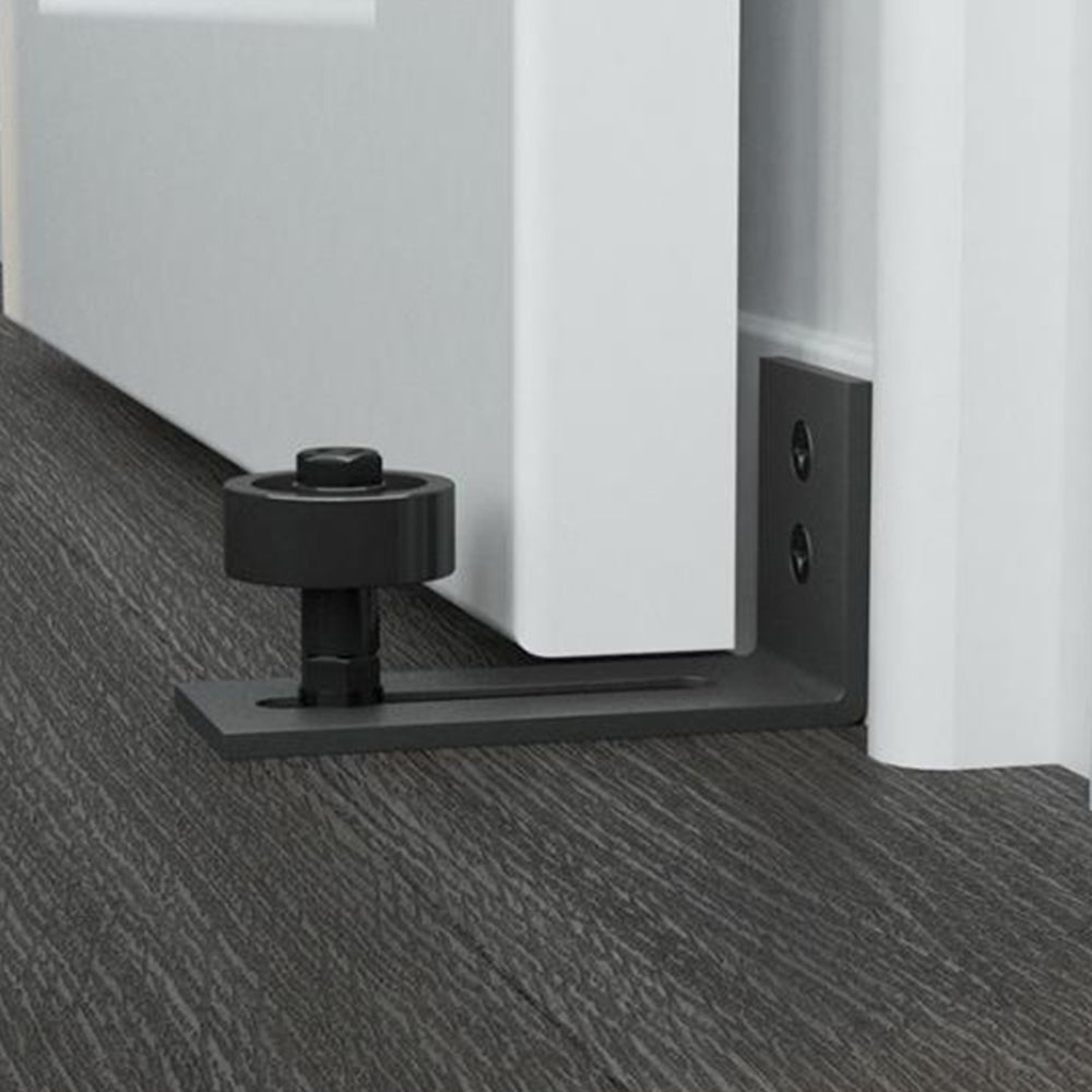 4Pcs Wall Mounted Sliding Barn Door Floor Guide for Flush Bottom Adjustable Stay Rollers