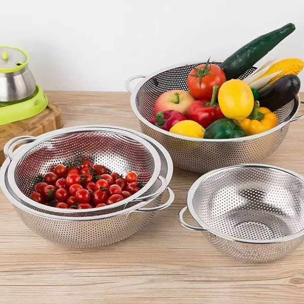 Stainless Steel Fine Mesh Strainer Colander for Rice Vegetables Fruit