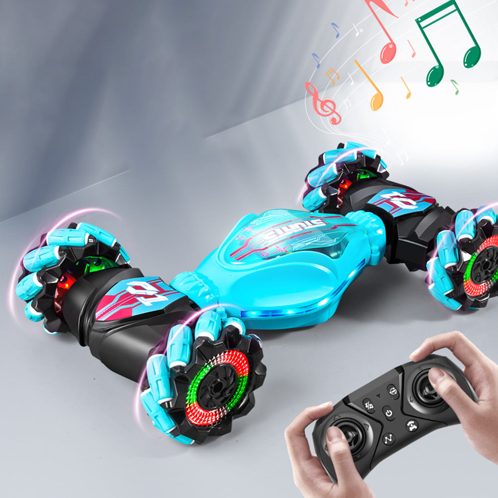 2.4GHz RC Stunt Car Toy With Light Music Xmas Gift Drift Twist Car Toy