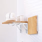 2Pcs 90 Degree Foldable Metal Shelf Brackets-White
