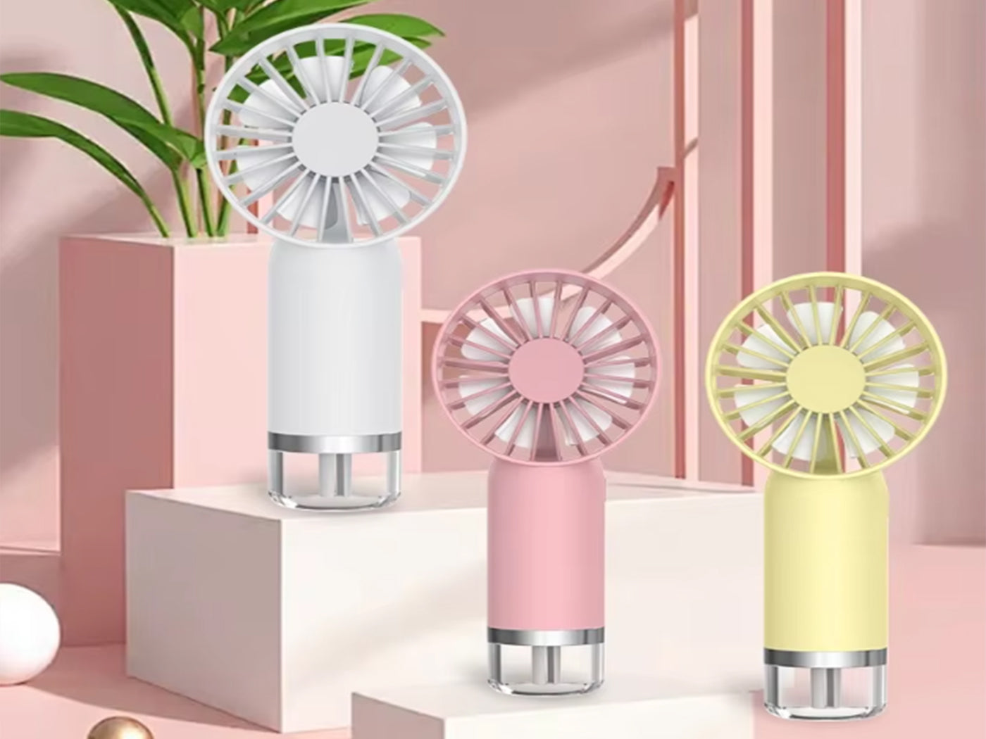 500mAh Rechargeable USB Portable Water Mist Handheld Fan