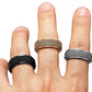 Titanium Steel Spinner Ring Set Silver Black Gold Relaxing Rotating Rings