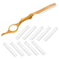 Hair Thinning Razor with 10 Replacement Blades for Professional Salon and Home Use