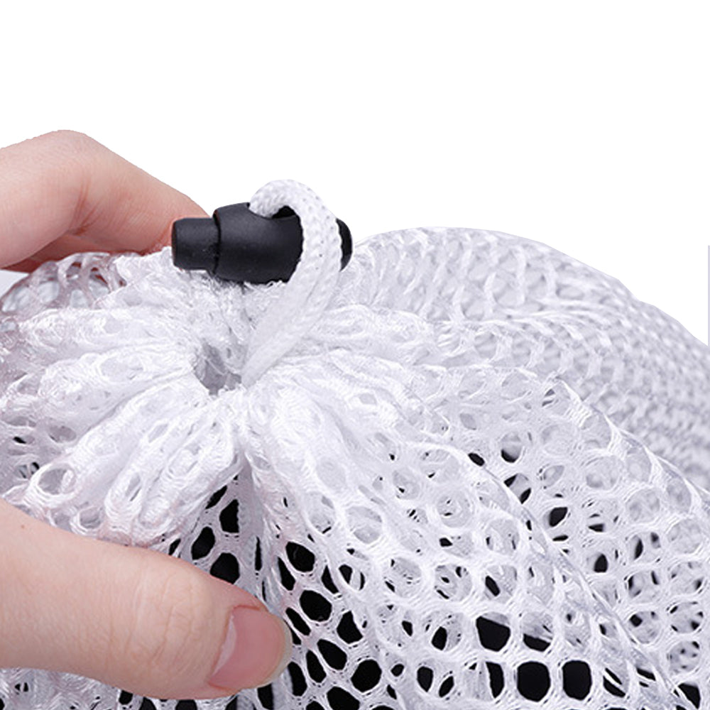 3Pcs Laundry Washing Large Mesh Net Bags Drawstring Clothes Cleaning