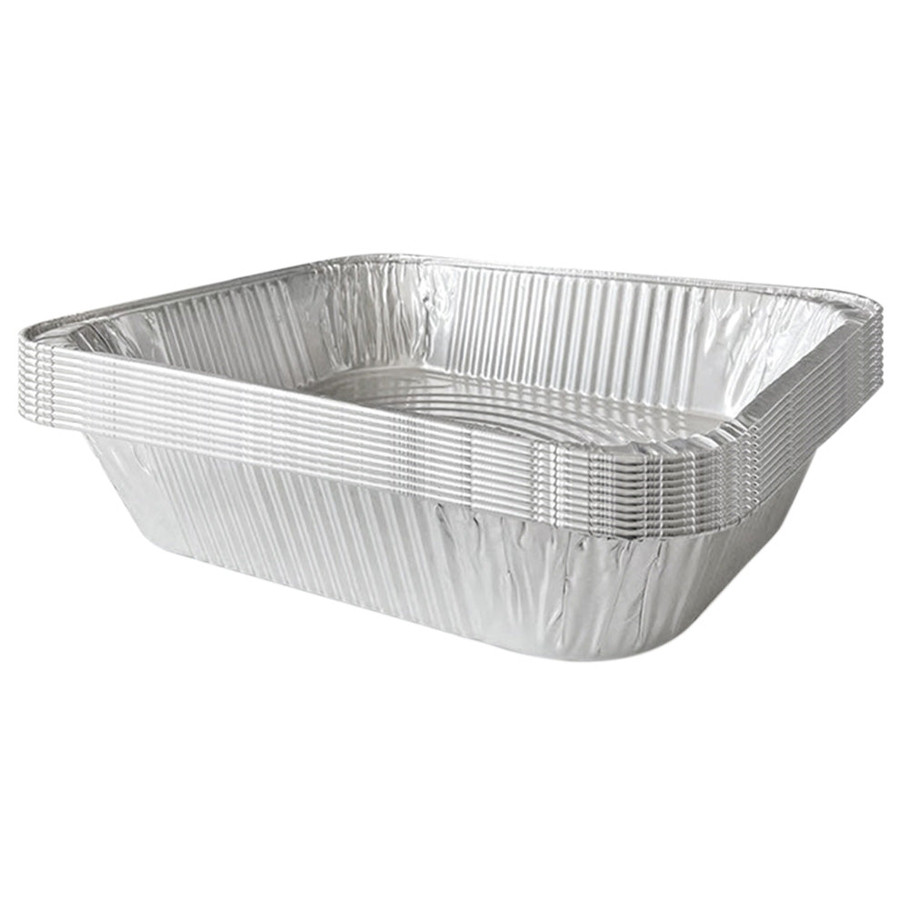 10Pcs Disposable Aluminum Foil Pans With Lids Steam Table Bakeware