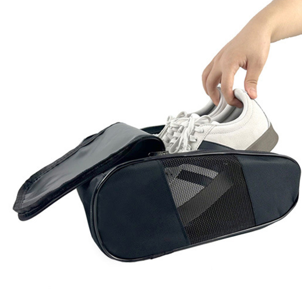 Golf Shoe Bag Zipper Sports Shoe Strap Bag with Clasped Strap Handle for Outdoor