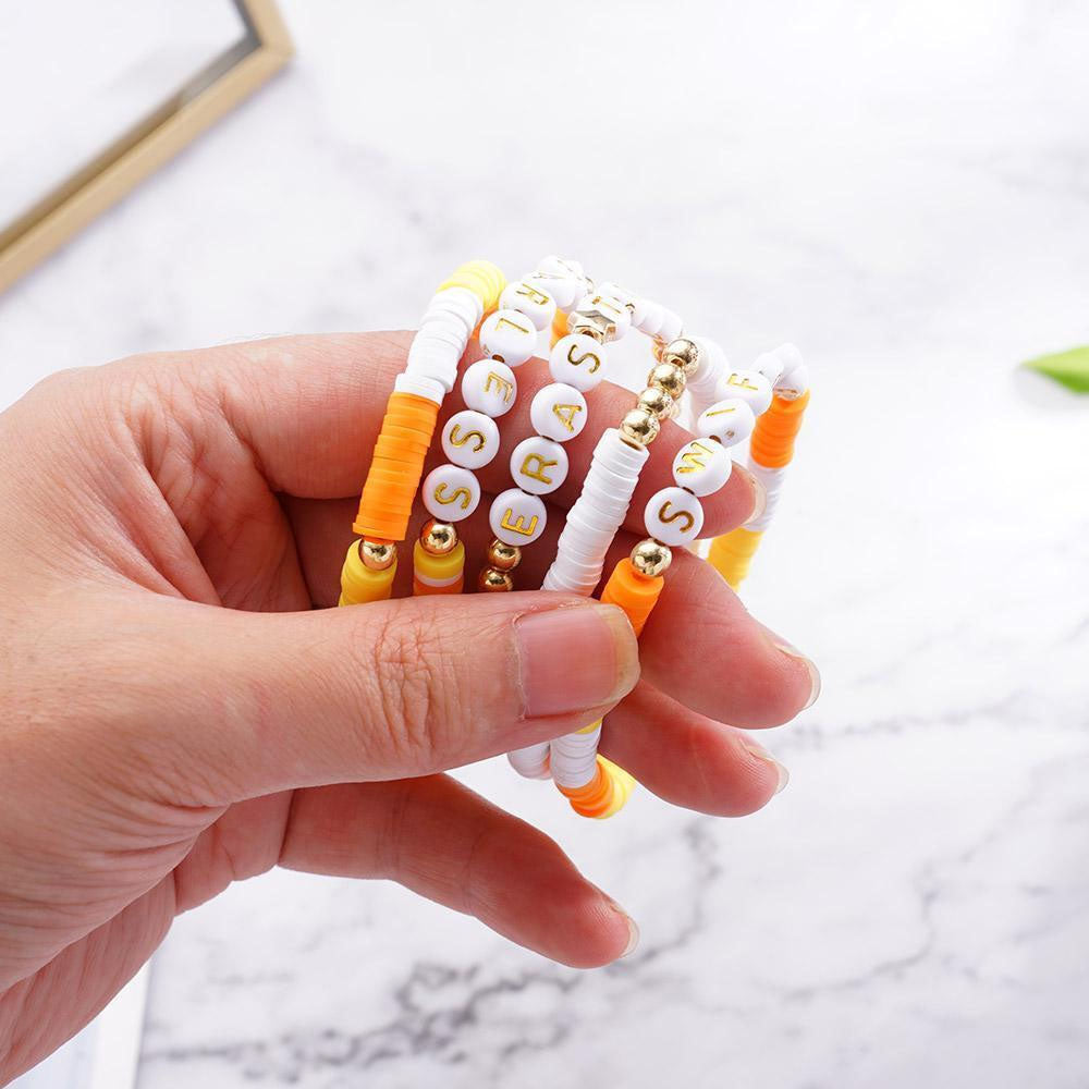 5Pcs Taylor Inspired Beaded Bracelets Fans Friendship Bracelets Gifts for Music Lovers