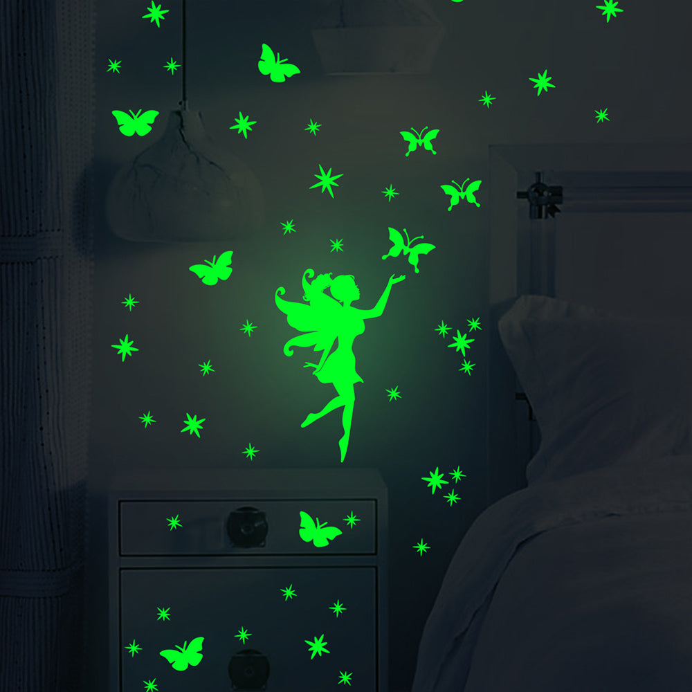 Glow in The Dark Fairy Wall Decals Luminous Fairies Wall Stickers