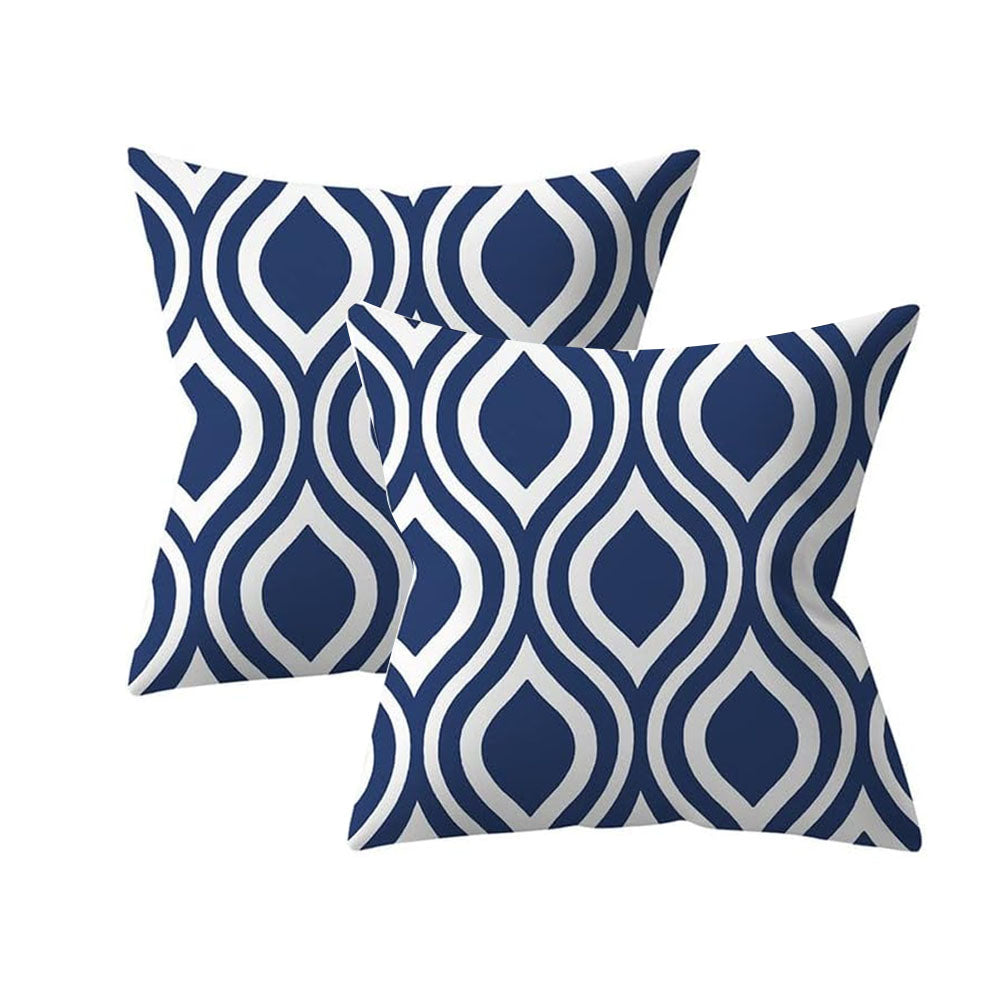 2Pcs 45X45cm Throw Pillow Cover Geometric Printed Throw Sofa Cushion Cases