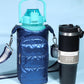 2Pcs Adjustable Quilted Water Bottle Carrier Bag