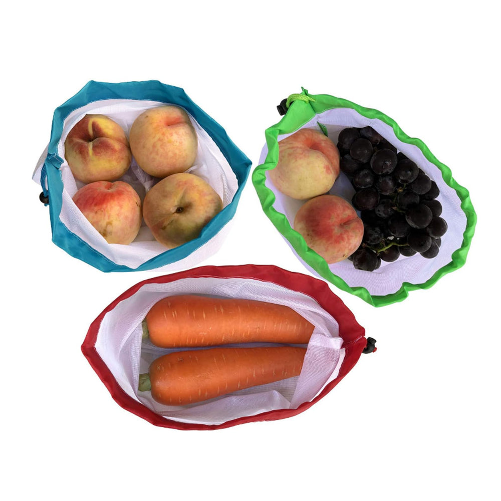 12Pcs Reusable Produce Mesh Bags for Fruit and Vegetable