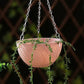 2Pcs Hanging Flower Basket with Drainage Holes and Chain
