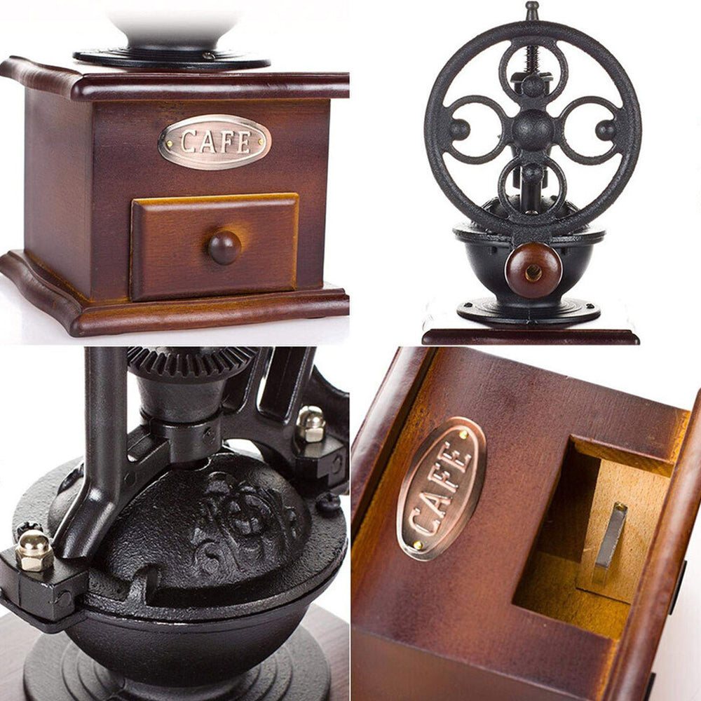 Vintage Manual Coffee Bean Grinder Machine