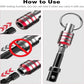 5Pcs 1/4inch Hex Drill Bit Holder Keychain Extension Rod Drilling Screw Adapter