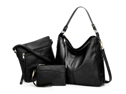 Leather Handbags Shoulder Bag and Purse Set for Women Gifts