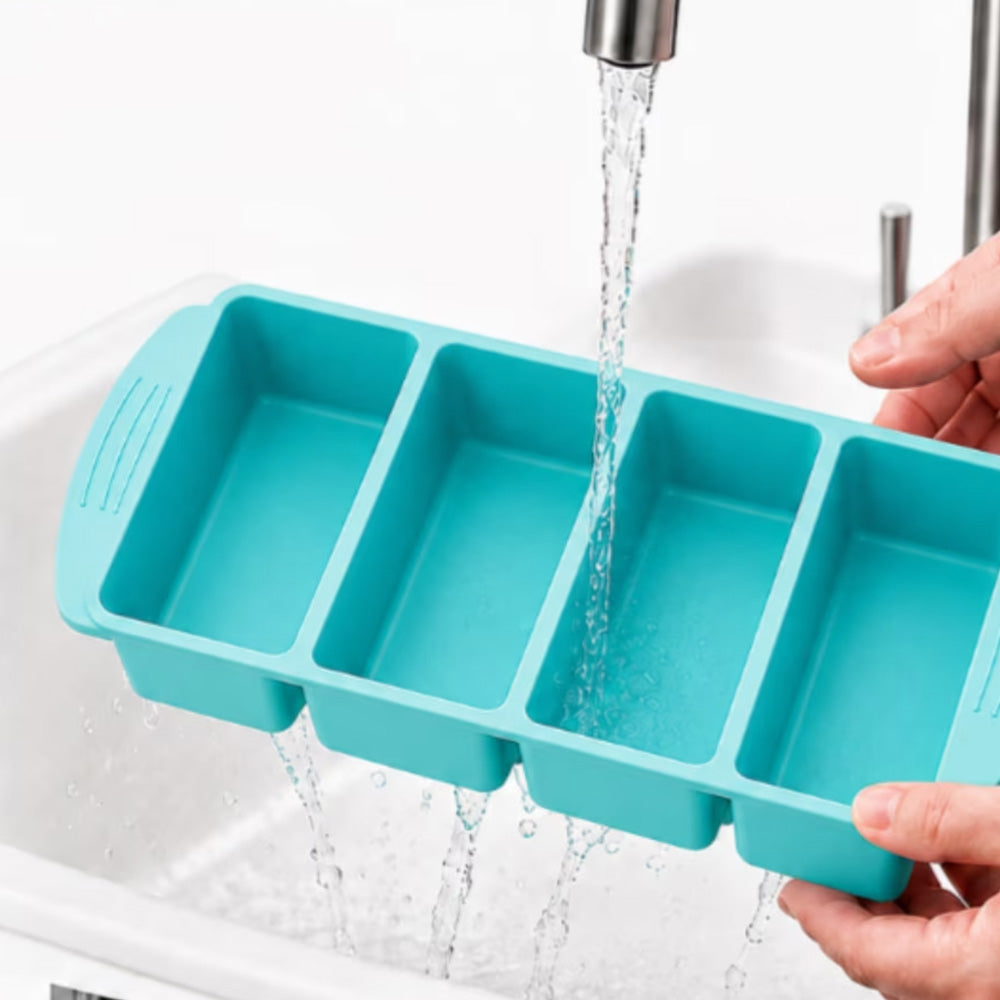 3 Pack Silicone Freezer Trays with Lids for Soup Sauce Meal Prep Storage