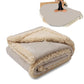Pet Blanket for Dog Puppy Cat Reversible Flannel Fleece Sherpa Furniture Protector for Sofa Bed Couch