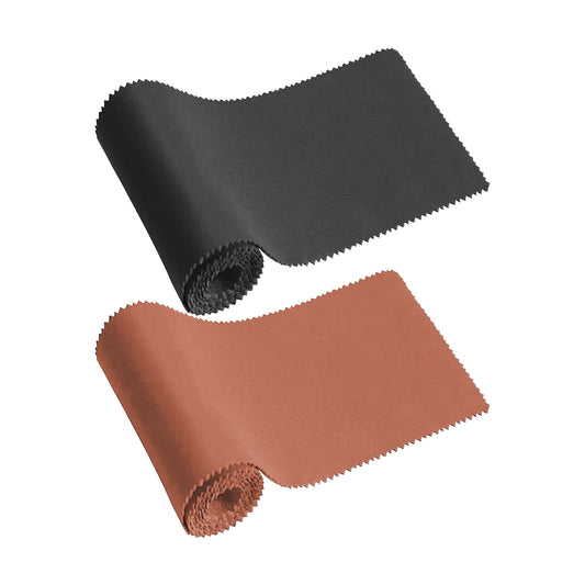 2Pcs Piano Keyboard Anti-Dust Cover Cloth-Black and Orange