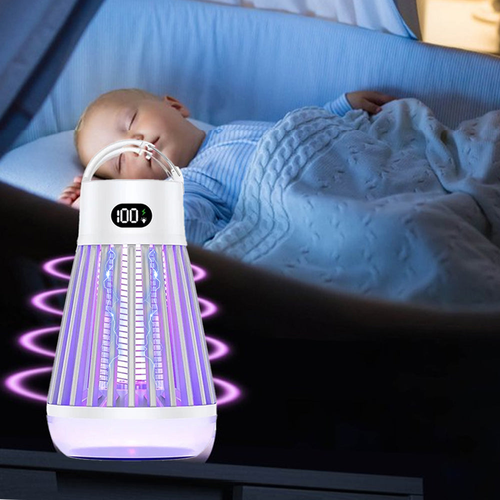 Electric Bug Zapper Portable Rechargeable Mosquito Killer Lamp Insect Fly Trap