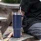 40oz Dupe Insulated Stainless Tumbler Cup with Straw and Lid