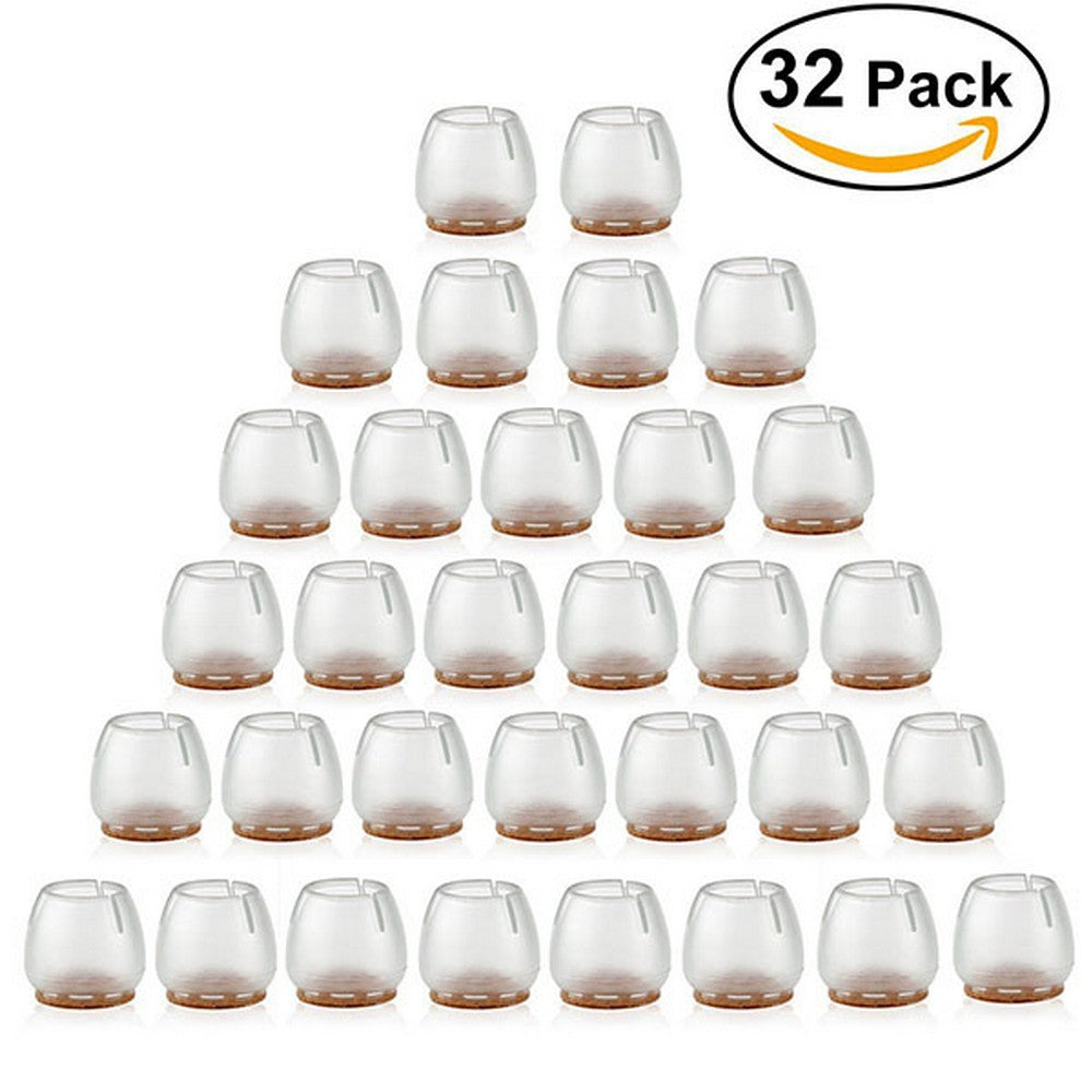 32pcs Silicone Chair Leg Caps  - 25-29MM Round Legs