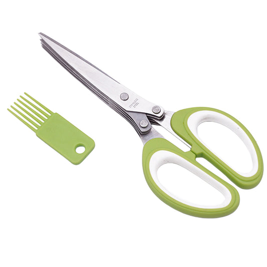 2Pcs Multipurpose 5-Blade Herb Dicing Scissors