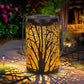 Tree Solar Powered Lanterns Hanging Garden Lights Warm White Hollow Out Lamp