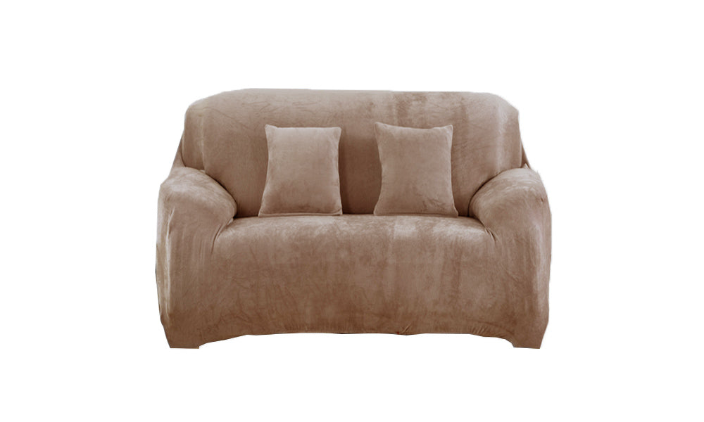 Double Seat Fleeced Spandex Couch Cover