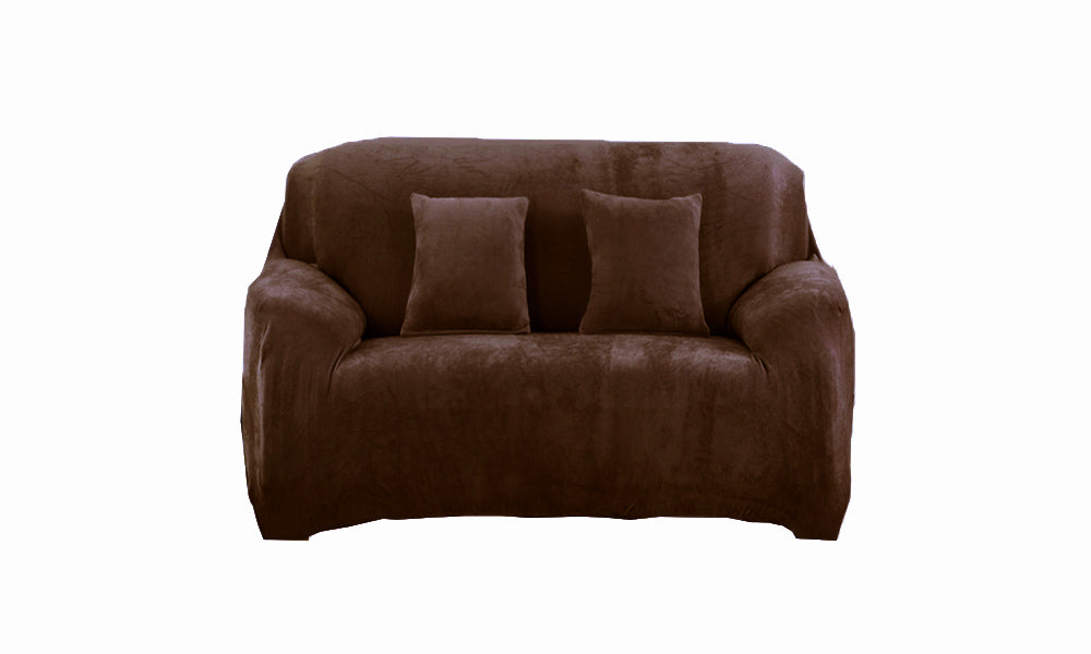 Double Seat Fleeced Spandex Couch Cover