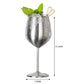 4-Pack Silver Stainless Steel Stemmed Wine Glass