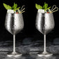 4-Pack Silver Stainless Steel Stemmed Wine Glass