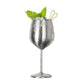 4-Pack Silver Stainless Steel Stemmed Wine Glass